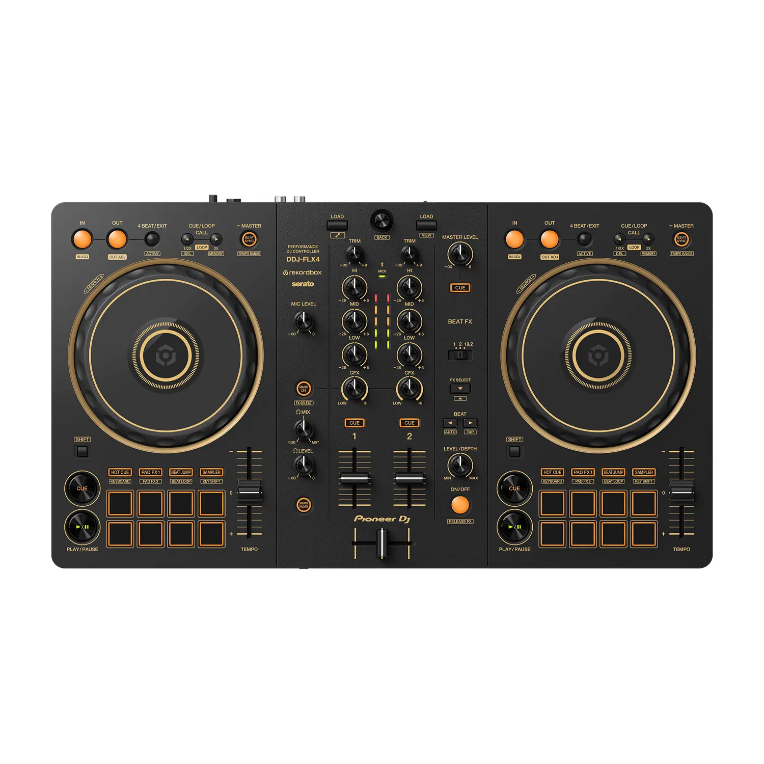 Pioneer DJ DDJ-FLX4-N - Controlador DJ para Rekordbox y Serato (Gold) Pioneer DJ DDJ-FLX4-N - Controlador DJ para Rekordbox y Serato (Gold)