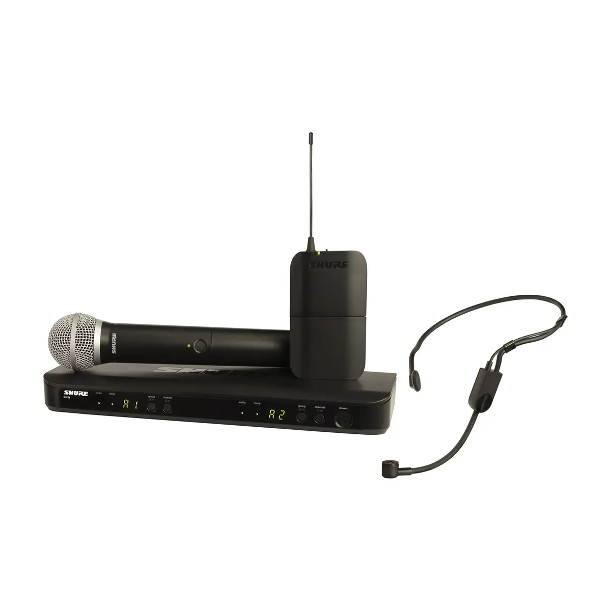 Shure BLX1288/PGA31 Sistema de microfono dual de mano y headset Shure BLX1288/PGA31 Sistema de microfono dual de mano y headset