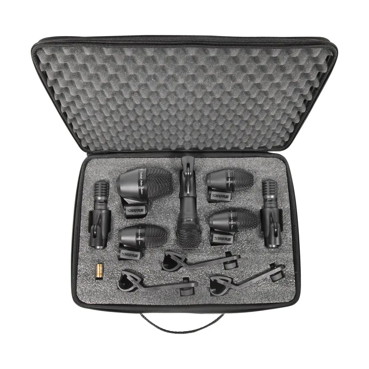 Shure PGADRUMKIT7 Kit de micrófonos para batería de 7 piezas Shure PGADRUMKIT7 Kit de micrófonos para batería de 7 piezas