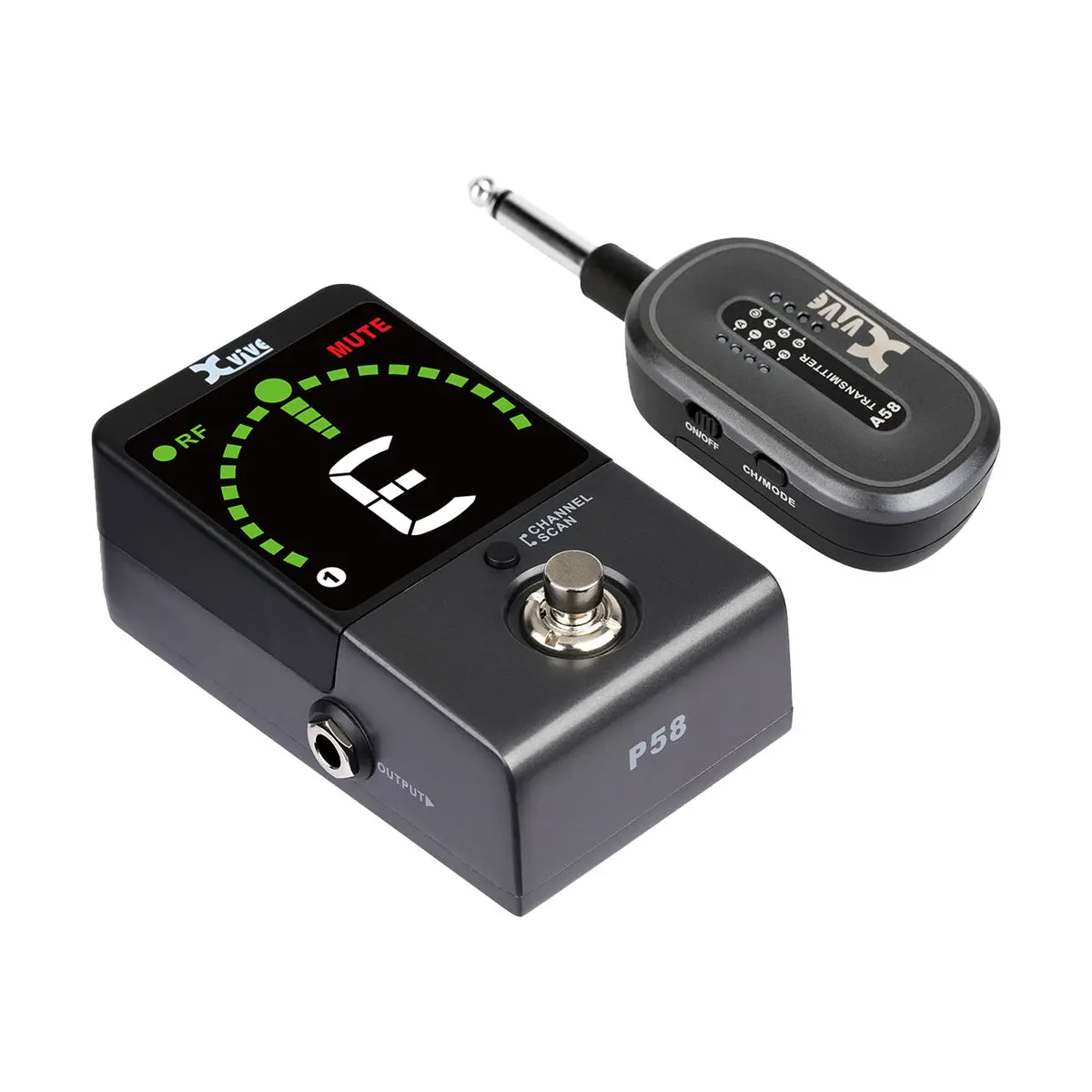 Xvive P58 Sistema inalámbrico de pedales y afinador para guitarra Xvive P58 Sistema inalámbrico de pedales y afinador para guitarra