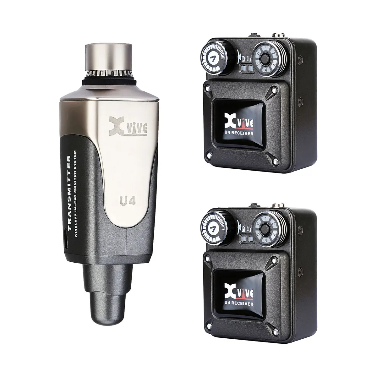 Xvive U4R2 Sistema de monitorización intraauricular inalámbrico con dos receptores Xvive U4R2 Sistema de monitorización intraauricular inalámbrico con dos receptores